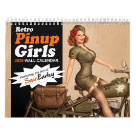 2026 Retro Pin-up Meisje Muurkalender Kalender