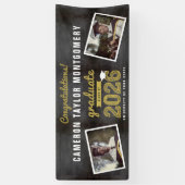2026 Retro Schoolbord Schets 2 Foto Grad Feest Spandoek (Verticaal)