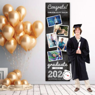2026 Retro Schoolbord Schets 5 Foto Afstuderen Spandoek
