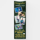 2026 Retro Schoolbord Schets 5 Foto Grad Feest Spandoek (Verticaal)