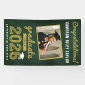 2026 Retro Schoolbord Schets Foto Afstudeerfeest Spandoek (Horizontaal)