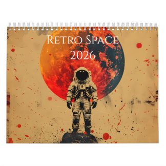 2026 Retro Space Art Calendar Kalender
