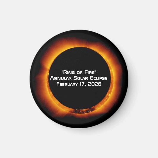 2026 Ringvormige Zonne-eclipse van Vuur Magneet (Voorkant)