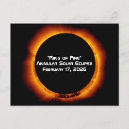 2026 Ringvormige Zonsverduistering van de Zon Briefkaart