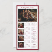 2026 Rode Eenvoudige Moderne Vakantiefoto Agenda Feestdagenkaart (Voorkant)