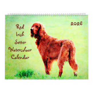 2026 Rode Ierse Setter Hondenras Eigenaar Liefhebb Kalender