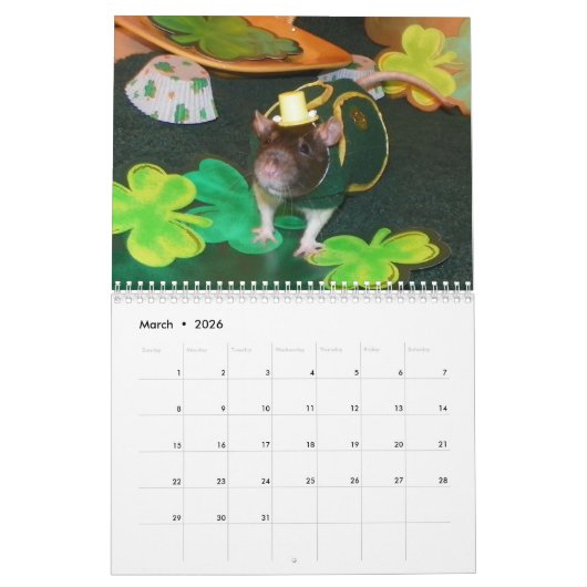 2026 Rodent Reader Calendar H Kalender (Mar 2026)