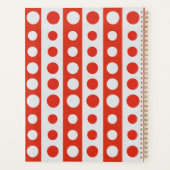 2026 Rood en Wit Stippen Spiraal Planner (Achterkant)