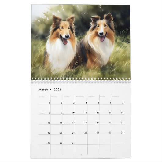 2026 Rough Collies Kalender (Mar 2026)