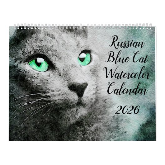 2026 Russian Blue Cat Mama Mom Lover Owner Gift Kalender (Hoes)