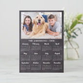 2026 rustieke foto 12 maanden volledige jaarkalend feestdagenkaart (Staand voorkant)