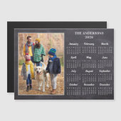 2026 Rustieke Kalender Magnetische Kaart met Foto (Voorkant / Achterkant)