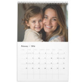 2026 Sage Green Custom Family Photo Kalender (Feb 2026)