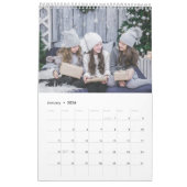 2026 Sage Green Custom Family Photo Kalender (Jan 2026)