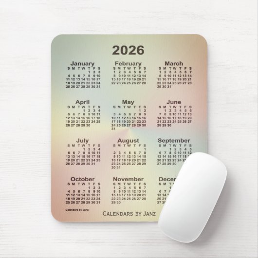 2026 San Telmo Rainbow-kalender door Janz Muismat (Met muis)