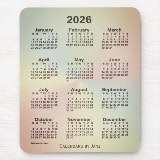 2026 San Telmo Rainbow-kalender door Janz Muismat (Voorkant)
