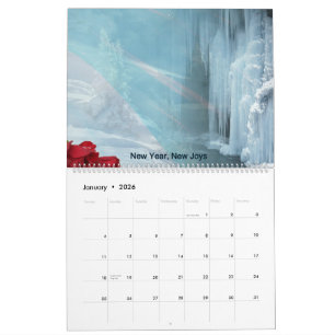 2026 Scenische Seizoenen Maandkalender aan de Wand Kalender
