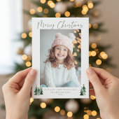 2026 Schattigee Sage Green Kerstboom Fotokalender Feestdagenkaart