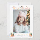 2026 Schattigee Verbrand Sinaasappel Kerstfotokale Feestdagenkaart (Voorkant)