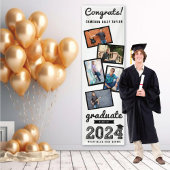 2026 Schets 5 Foto Zwart & Wit Afstudeerfeest Spandoek
