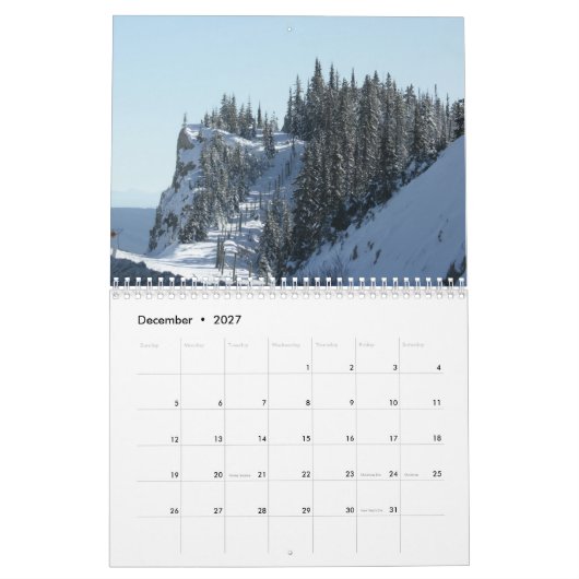 2026 Schitterend Natuur Landschap Kalender (Dec 2027)
