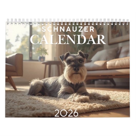 2026 Schnauzer 12-Month Wall Calendar Kalender (Hoes)
