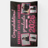 2026 Schoolbord Schets 4 Foto Afstudeerfeest Spandoek (Verticaal)