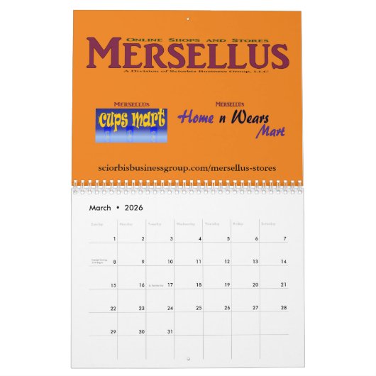 2026 Sciorbis 12 maanden Warped Moon Kalender (Mar 2026)