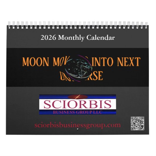 2026 Sciorbis 12 maanden Warped Moon Kalender (Hoes)