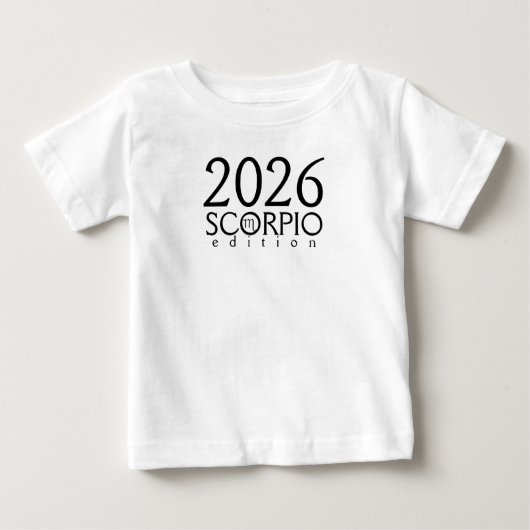 2026 Scorpio edition with symbol Baby T-Shirt (Voorkant)