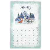 2026 Seizoenen Waterverf Kalender (Jan 2027)