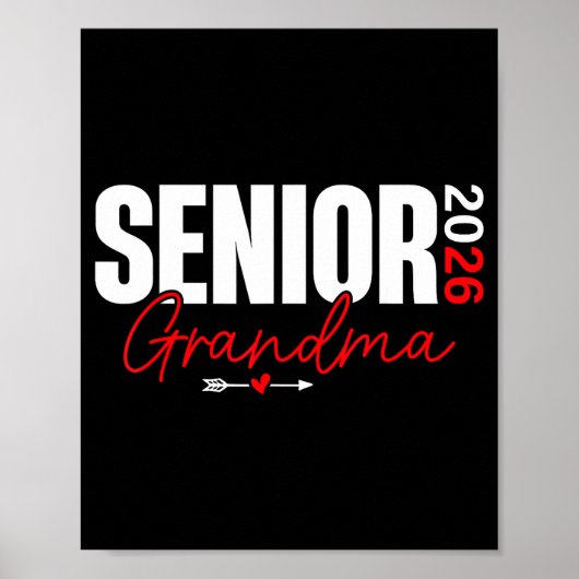 2026 senior grootmoeder klas van 2026 afgestudeerd poster (Voorkant)