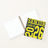 2026 Senior Jaar Modern Grafisch Aandenken Handtek Notitieboek (Binnen)