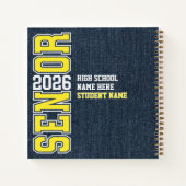 2026 Senior Jaar Modern Grafisch Aandenken Handtek Notitieboek (Achterkant)