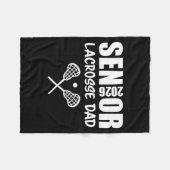 2026 Senior Lacrosse Dad Lacrosse Team Parent  Fleece Deken (Voorkant (Horizontaal))