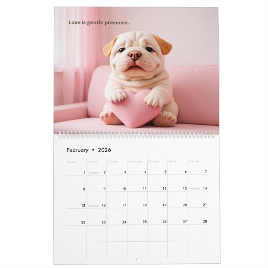 2026 Shar Pei Puppy by WangWang Kalender (Feb 2026)