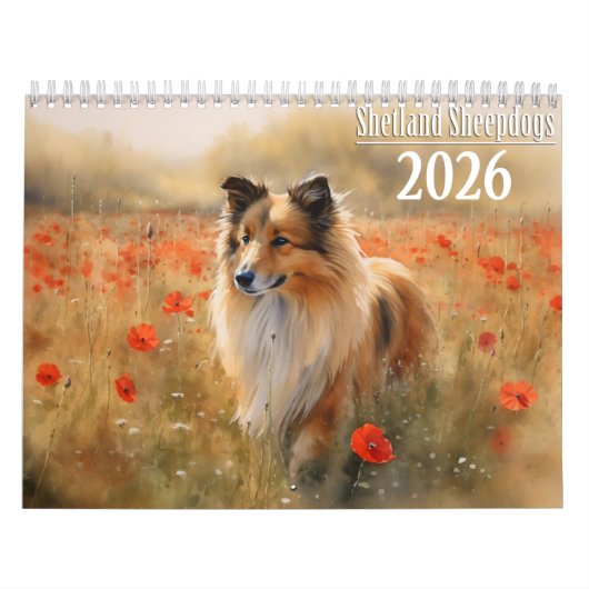 2026 Shetland Sheepdog Kalender (Hoes)