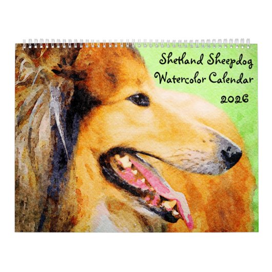 2026 Shetland Sheepdog Sheltie Mama Eigenaar Kalender (Hoes)