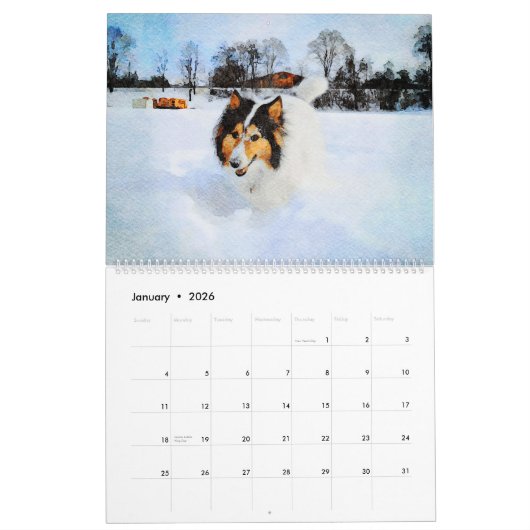 2026 Shetland Sheepdog Sheltie Mama Owner Kalender (Jan 2026)