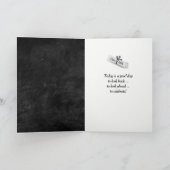 2026 Silver Graduation Laurel Wreath on Leather Kaart (Binnen)