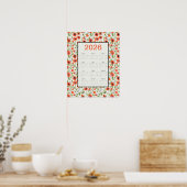 2026 Sinaar Klaprozen Kalender Poster (Keuken)