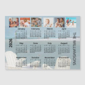 2026 Six Photos Beach Calendar Magnet  (Voorkant)