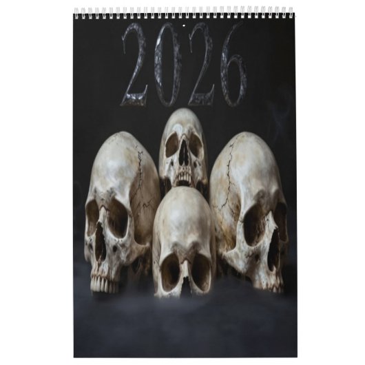 2026 Skull Art Calendar Kalender (Hoes)