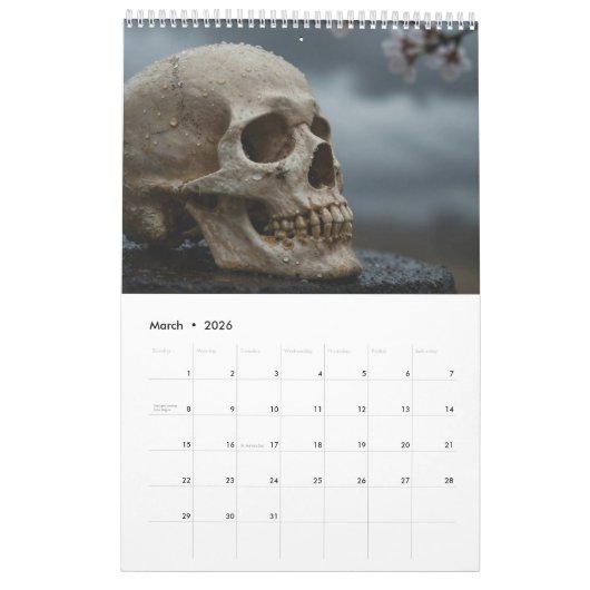 2026 Skull Art Calendar Kalender (Mar 2026)