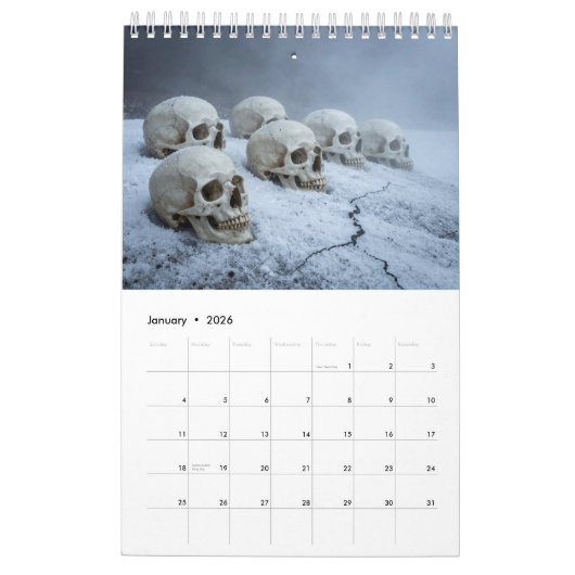 2026 Skull Art Calendar Kalender (Jan 2026)