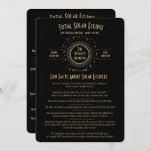 2026 Solar Eclipse Celestial Stars Black Fun Facts Kaart (Voorkant / Achterkant)