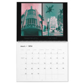 2026 South Beach Tropische Art Deco Kalender (Mar 2026)