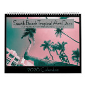 2026 South Beach Tropische Art Deco Kalender (Hoes)