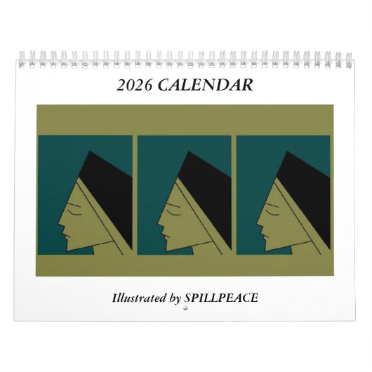 2026 Spillpeace Originele Kunstkalender Kalender (Hoes)