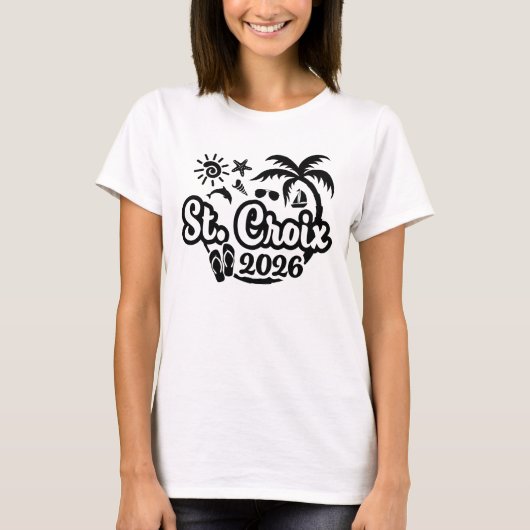 2026 St. Croix Vacation or Trip T-shirt (Voorkant)